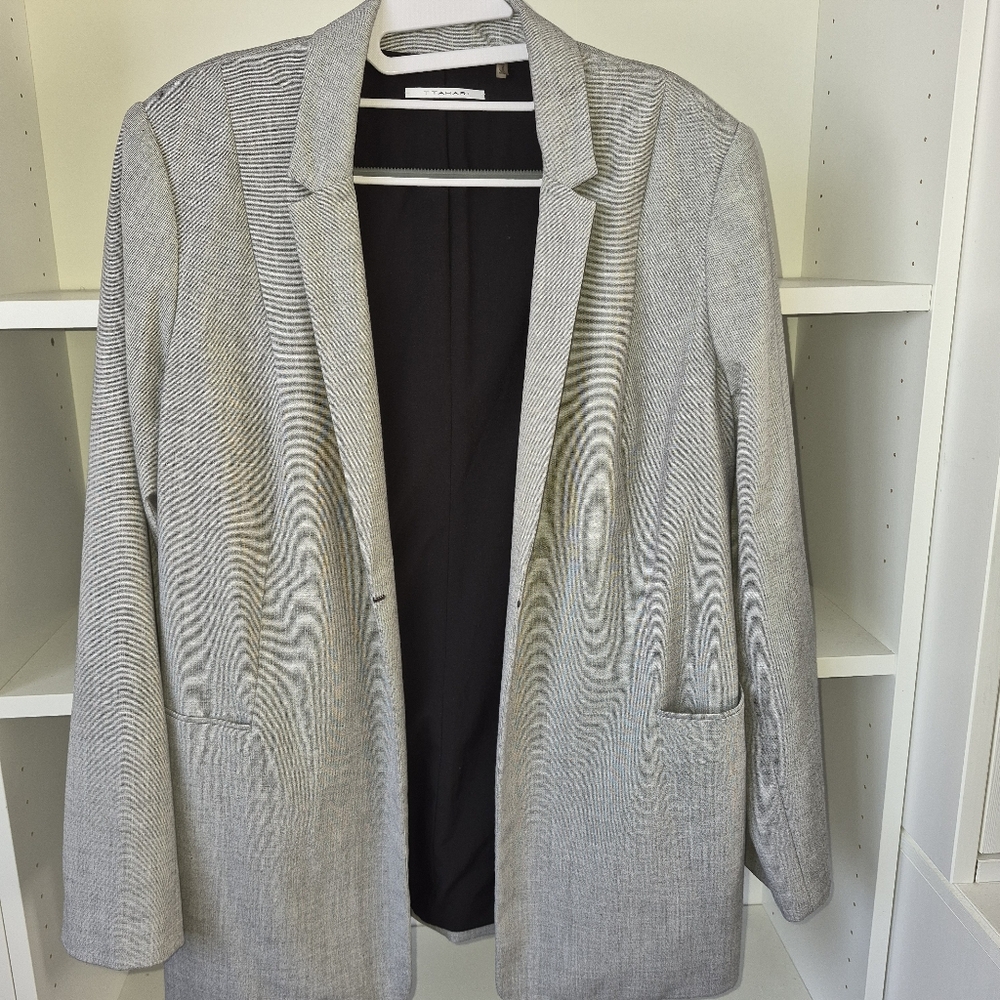 Tahari Gray Tailored Blazer | Size 14 Workwear Staple